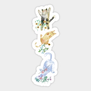 Watercolor kittens cat kitties Sticker